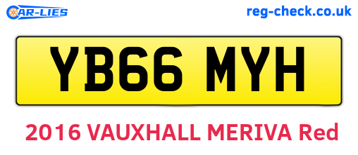 YB66MYH are the vehicle registration plates.