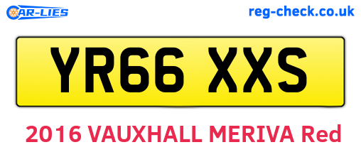 YR66XXS are the vehicle registration plates.