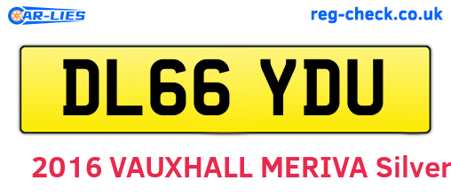 DL66YDU are the vehicle registration plates.