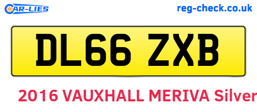 DL66ZXB are the vehicle registration plates.