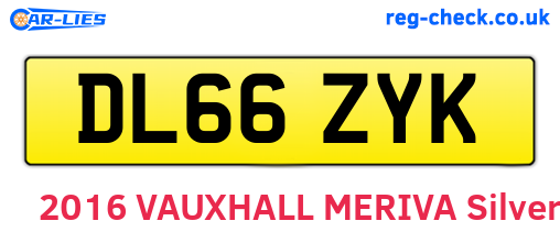 DL66ZYK are the vehicle registration plates.