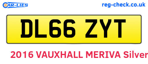 DL66ZYT are the vehicle registration plates.