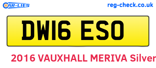 DW16ESO are the vehicle registration plates.