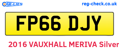 FP66DJY are the vehicle registration plates.