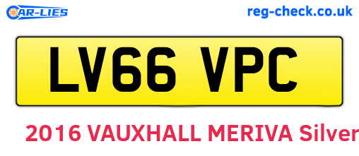 LV66VPC are the vehicle registration plates.