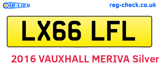 LX66LFL are the vehicle registration plates.