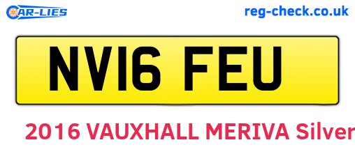 NV16FEU are the vehicle registration plates.