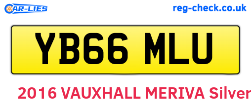 YB66MLU are the vehicle registration plates.