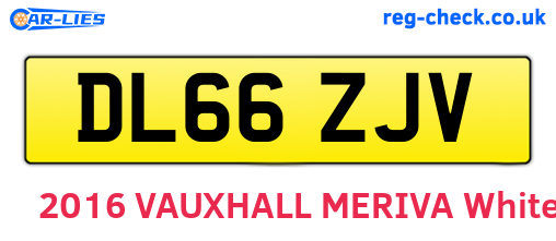 DL66ZJV are the vehicle registration plates.
