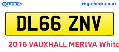 DL66ZNV are the vehicle registration plates.