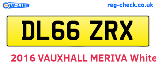 DL66ZRX are the vehicle registration plates.