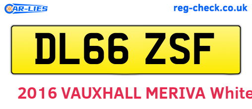 DL66ZSF are the vehicle registration plates.
