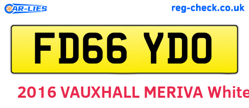 FD66YDO are the vehicle registration plates.