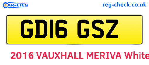 GD16GSZ are the vehicle registration plates.
