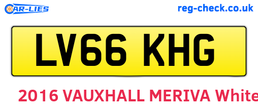 LV66KHG are the vehicle registration plates.