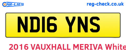 ND16YNS are the vehicle registration plates.