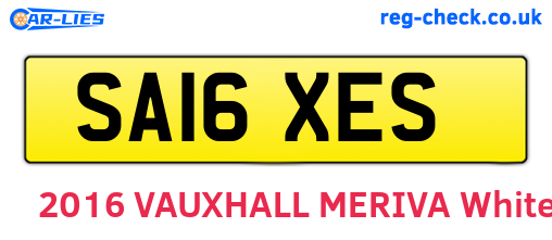 SA16XES are the vehicle registration plates.