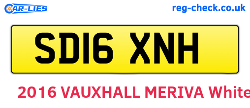 SD16XNH are the vehicle registration plates.