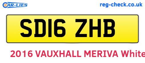 SD16ZHB are the vehicle registration plates.