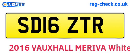 SD16ZTR are the vehicle registration plates.