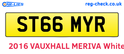 ST66MYR are the vehicle registration plates.