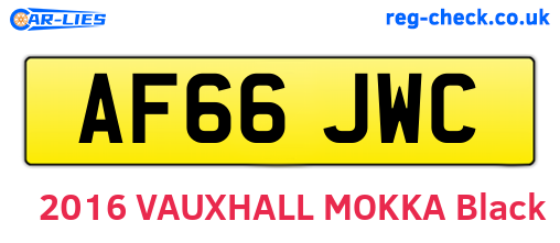 AF66JWC are the vehicle registration plates.