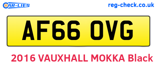 AF66OVG are the vehicle registration plates.