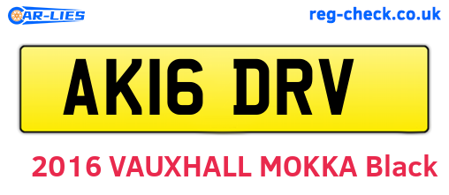 AK16DRV are the vehicle registration plates.