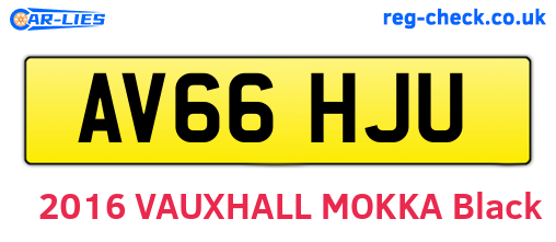AV66HJU are the vehicle registration plates.