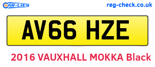 AV66HZE are the vehicle registration plates.