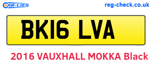 BK16LVA are the vehicle registration plates.