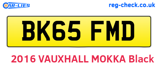 BK65FMD are the vehicle registration plates.