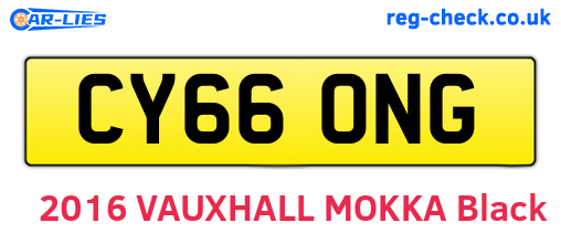 CY66ONG are the vehicle registration plates.