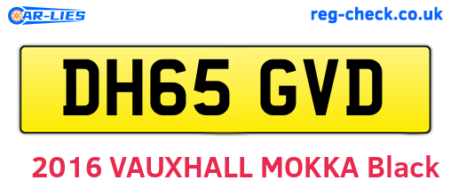 DH65GVD are the vehicle registration plates.