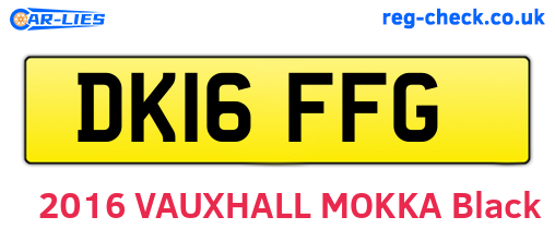 DK16FFG are the vehicle registration plates.