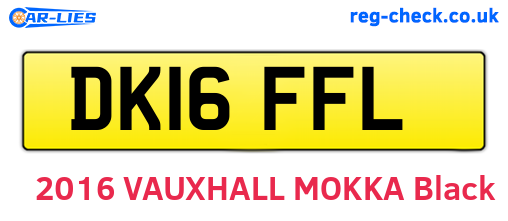 DK16FFL are the vehicle registration plates.