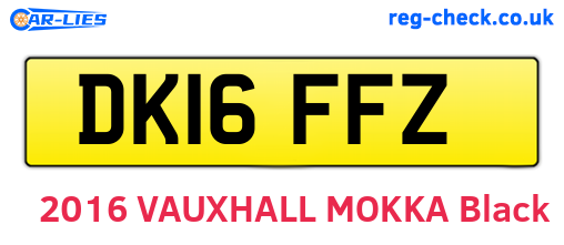 DK16FFZ are the vehicle registration plates.
