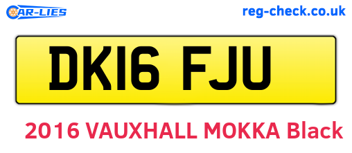 DK16FJU are the vehicle registration plates.