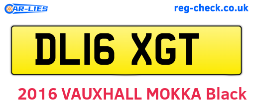 DL16XGT are the vehicle registration plates.