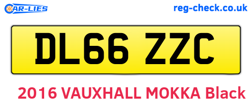 DL66ZZC are the vehicle registration plates.