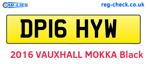 DP16HYW are the vehicle registration plates.