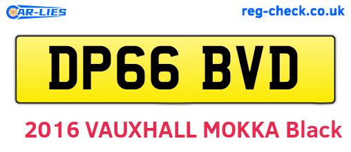 DP66BVD are the vehicle registration plates.