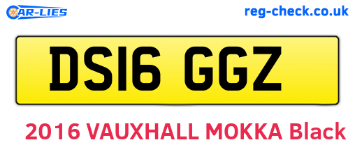DS16GGZ are the vehicle registration plates.