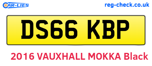 DS66KBP are the vehicle registration plates.