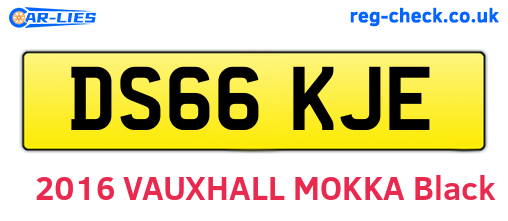 DS66KJE are the vehicle registration plates.