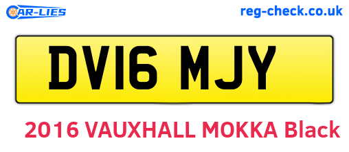 DV16MJY are the vehicle registration plates.
