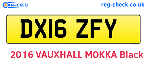DX16ZFY are the vehicle registration plates.