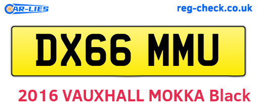 DX66MMU are the vehicle registration plates.