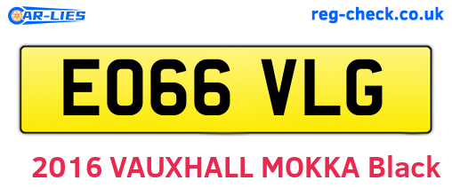 EO66VLG are the vehicle registration plates.