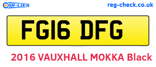 FG16DFG are the vehicle registration plates.